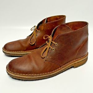 Clarks Originals Desert Boot Chukka Brown Leather Crepe Soles Men’s Size 9M